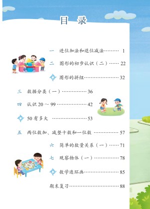 小学苏教版一年级（下）数学电子课本（2024版）